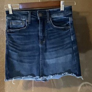 AEO Next Level Stretch Hi-Rise Mini Raw Hem Jean